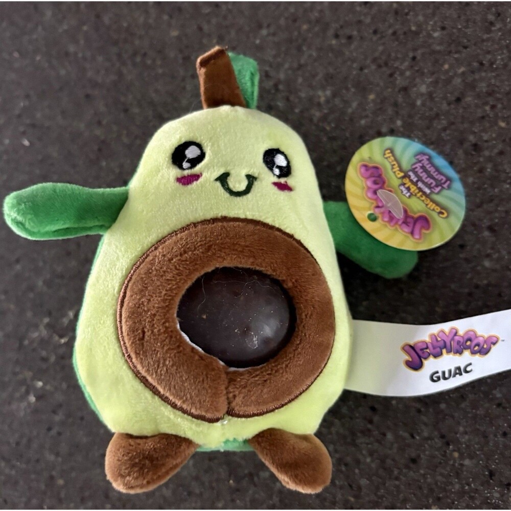 Jellyroos Mini Avocado Green Brown Stuffed Animal Plush Toy Jellyroos Character